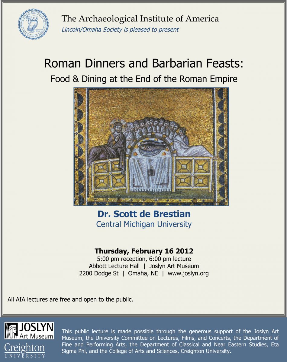 Roman Dinners and Barbarian Feasts with Dr. Scott de Brestian