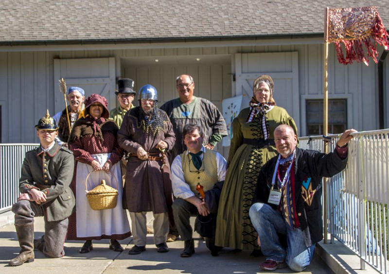 Archaeologists and Living History experts who participated in the program sponsored by St. Louis Society.