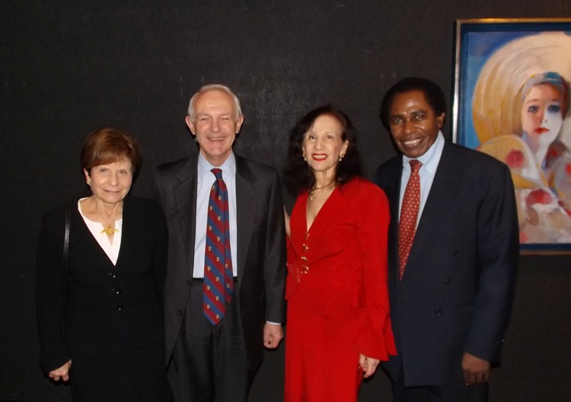 Barbara Moore, AIA President Andrew M.T. Moore, National Arts Club Archaeology Committee Chair Michele A.F. Kidwell, and H.E. Ambassador IsaiahZ Chabala. Photo by Vincent Menza.