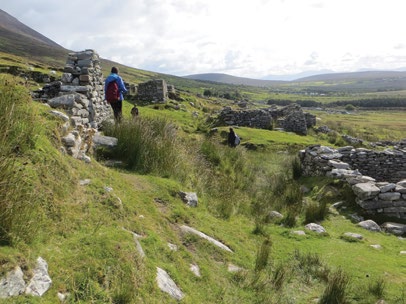 Exploring the 19th-century deserted village on Slievemore, Achill