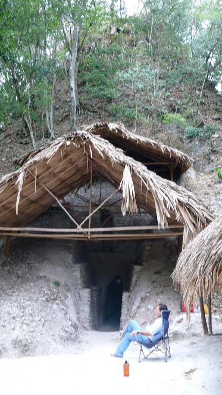 Exterior facade of the Las Pinturas pyramid with completed architectural conservation (Photo: Heather Hurst/San Bartolo Project)