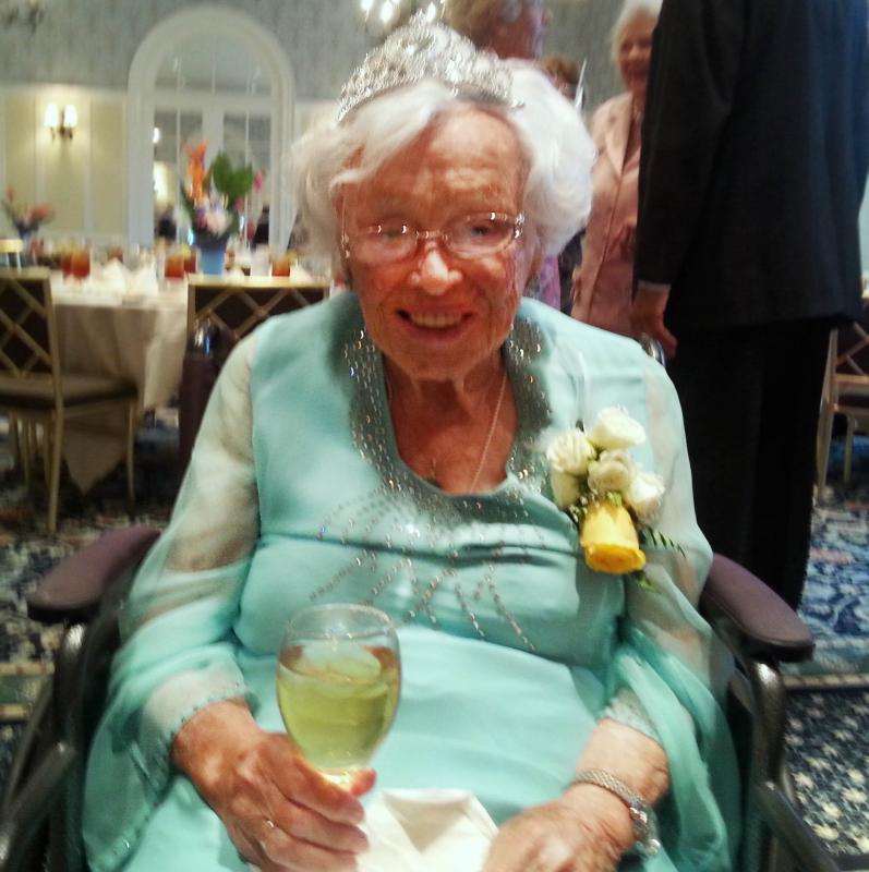 Gertrude Howland at her 105th birthday party.