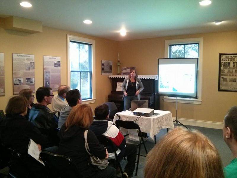 Dr. Helen Haines of Trent University Oshawa, giving a lecture on the study of Archaeology