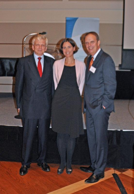 Dr. Hans Peter Manz, Austrian Ambassador, Dr. Sabine Ladstätter, AIA Kress Lecturer, and Peter Herdrich, AIA CEO