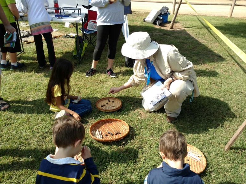 Historic artifact analysis, with Kristie Blevins, Heritage Education Programs (Photo Courtesy of Craig Lesh)