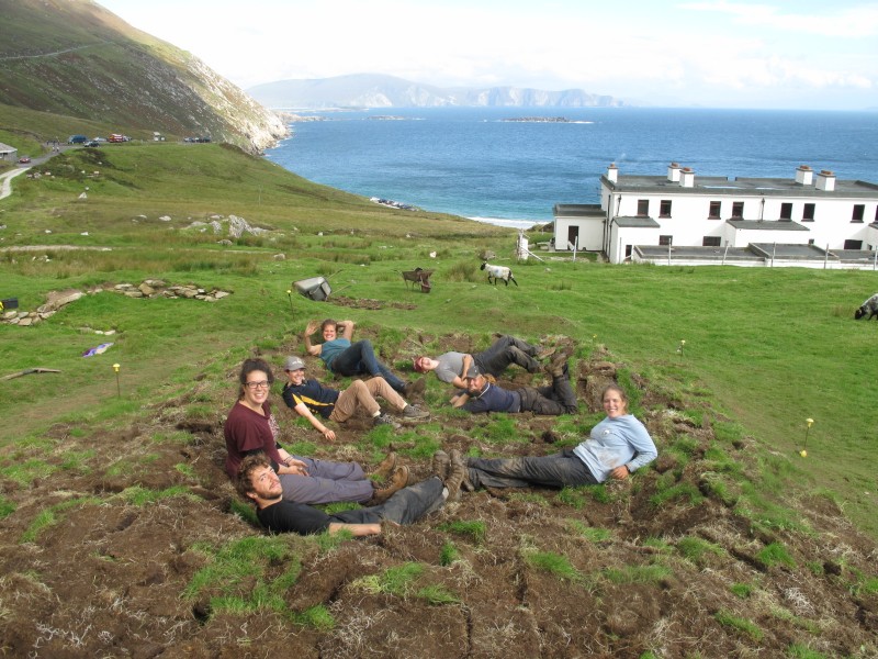 The team after backfilling the site