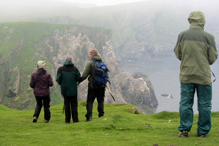 AIA Tours travelers on the Island of Unst, Shetland Islands, Scotland