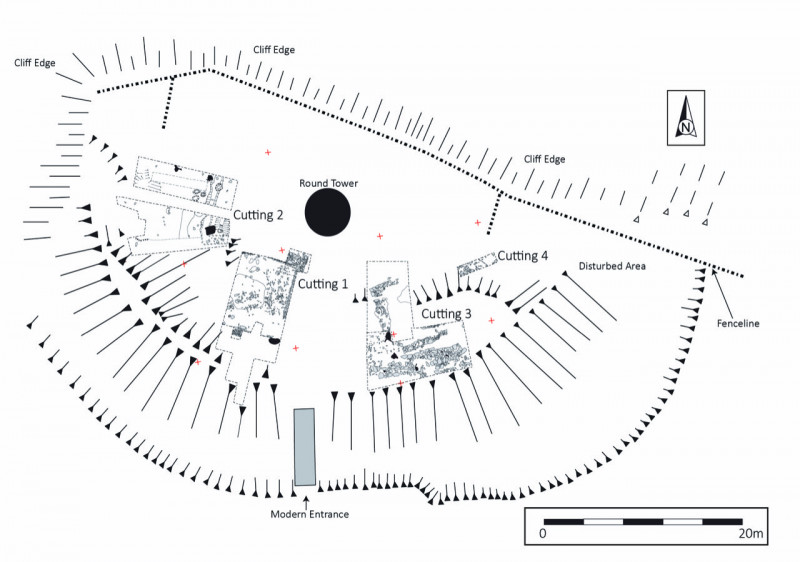 A composite plan of the site, made from all the students hard work drawing