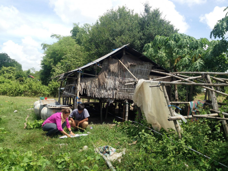 Boochever Grant winner Alison Carter at an Angkorian period provincial settlement in Cambodia